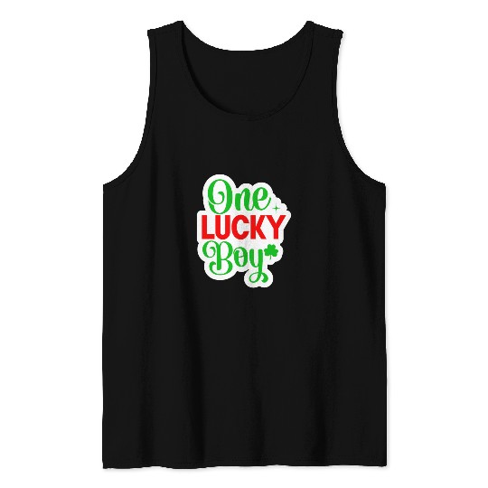One Lucky Boy Tank Tops