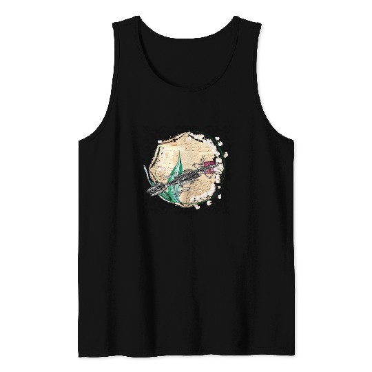 The Skeleton Of An Alligator - Vintage Steampunk Tank Tops
