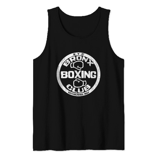 Bronx Boxing Club Squared Circle Distressed Tank Tops