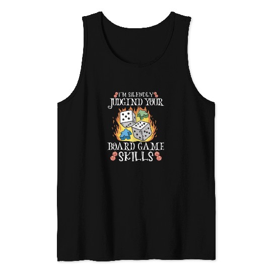 Wine Board Games Chess Board Game Player Gambling Tank Tops