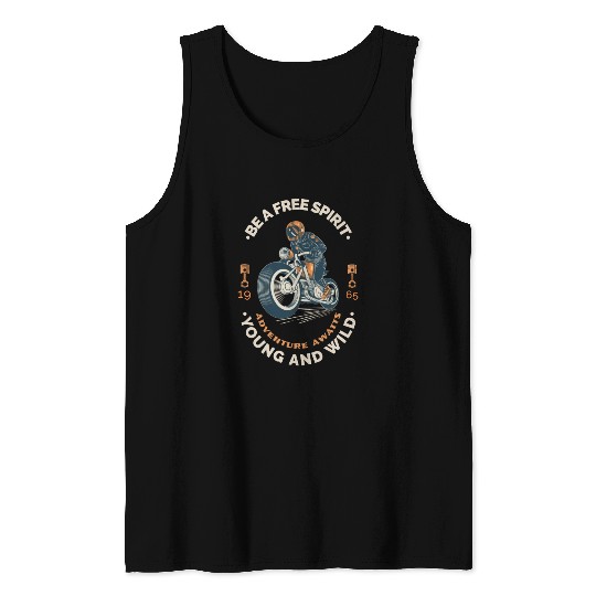 Adventure Awaits Motorcycle Wild Tank Tops