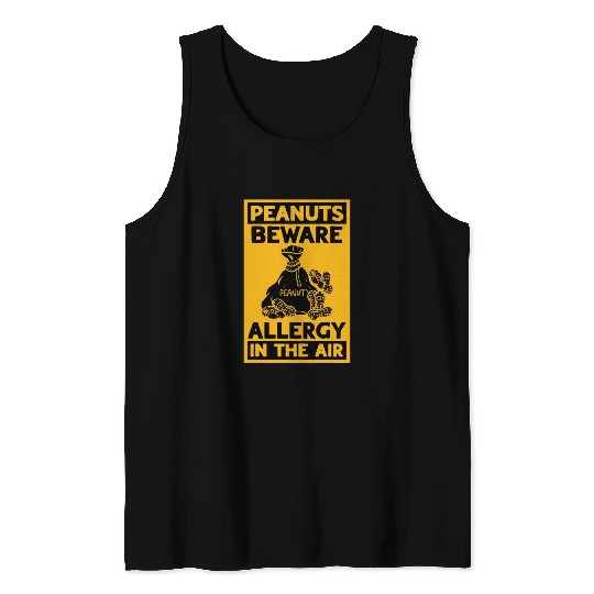 Peanuts Beware Allergy In The Air Peanut Allergic Tank Tops
