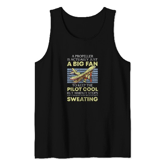 Pilot Airfield Jet Flight School Tank Tops