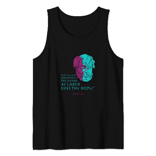 Seneca Stoic Philosophy Quote Tank Tops