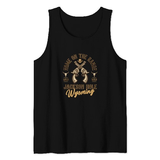 Jackson Hole Wyoming wild west town Tank Tops