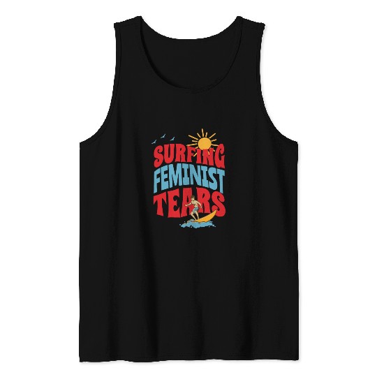 Surfing Liberal Tears Apparel Summer Time Tank Tops