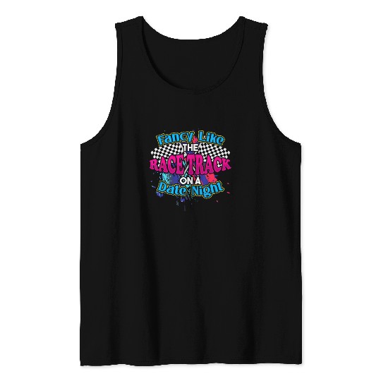 Fancy Like The Race Track On A Date Night Vintage Tank Tops