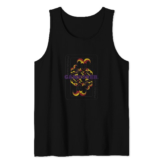 GAME OVER Joker Playing Card Tank Tops