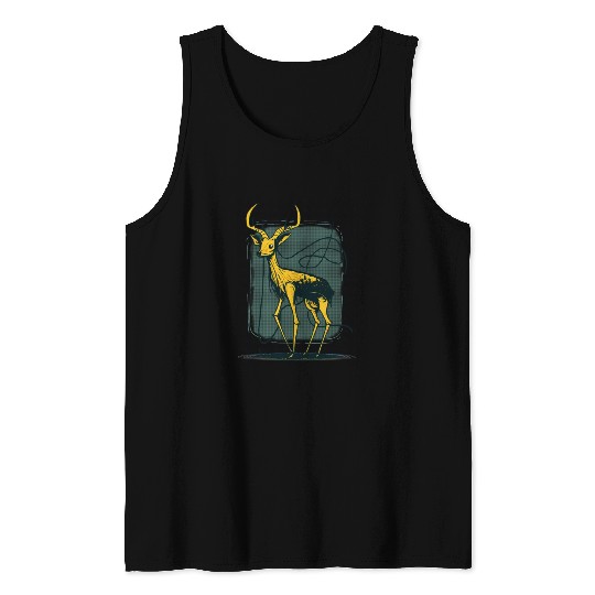 Yellow Deer 2 Tank Tops