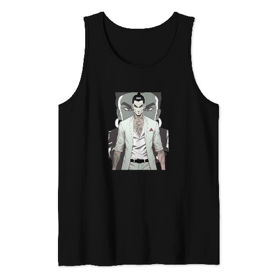Japan Yakuza Greeny Face Tank Tops