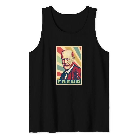 Sigmund Freud Vintage Colors Tank Tops