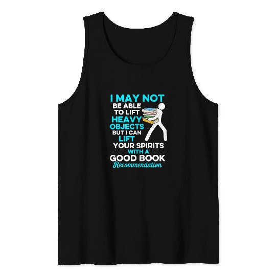 Librarian Bookworm Book Nerd Reading Library Tank Tops