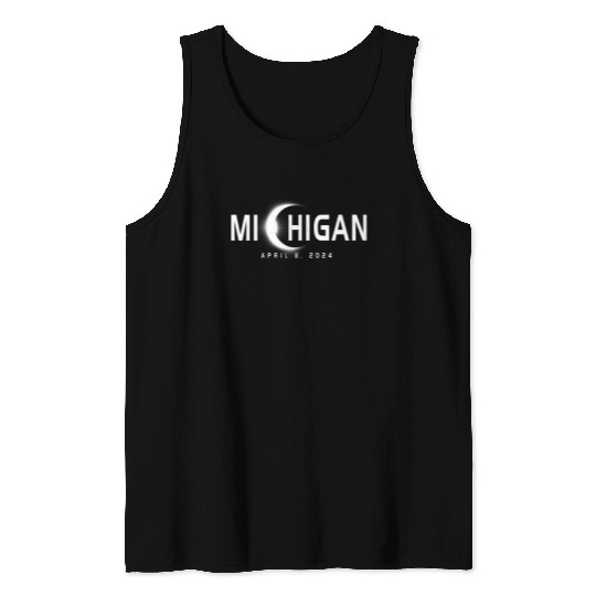 Michigan Eclipse Souvenir April 8th 2024 Tank Tops