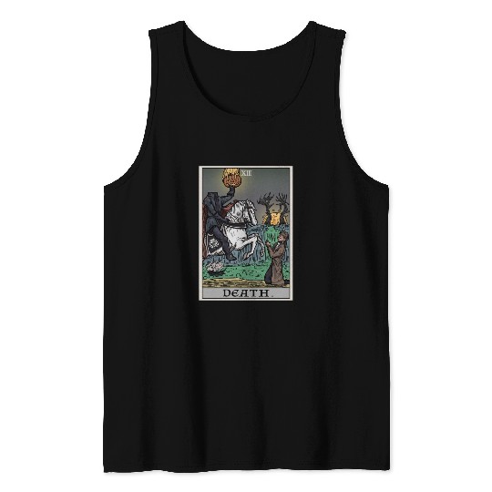 Death Tarot Card Terror Tarot Tank Tops