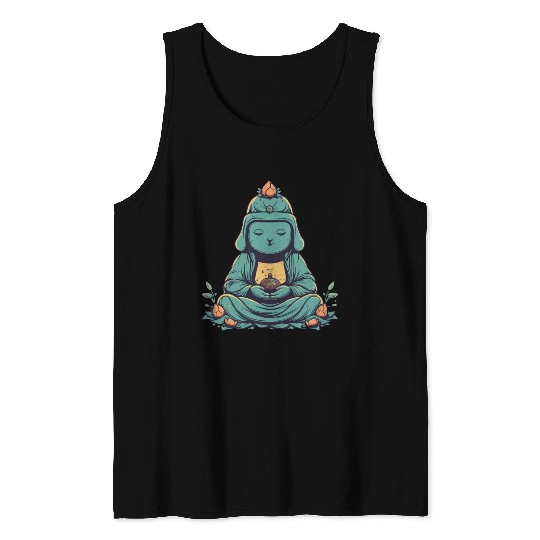 Meditating buddha Tank Tops