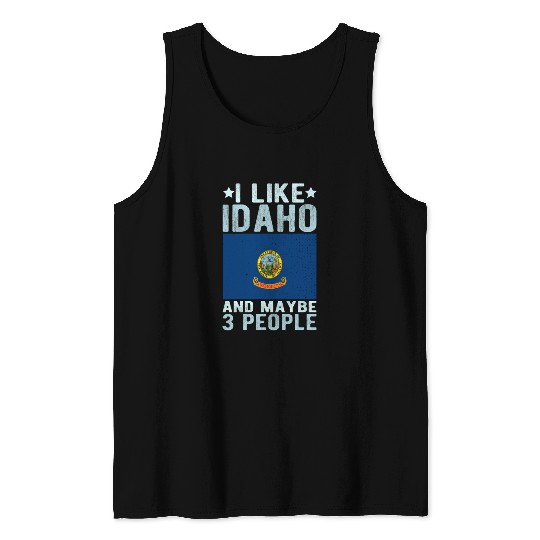 Idaho Flag US State Tank Tops