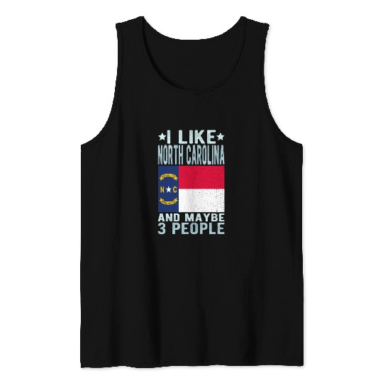 North Carolina Flag US State Tank Tops