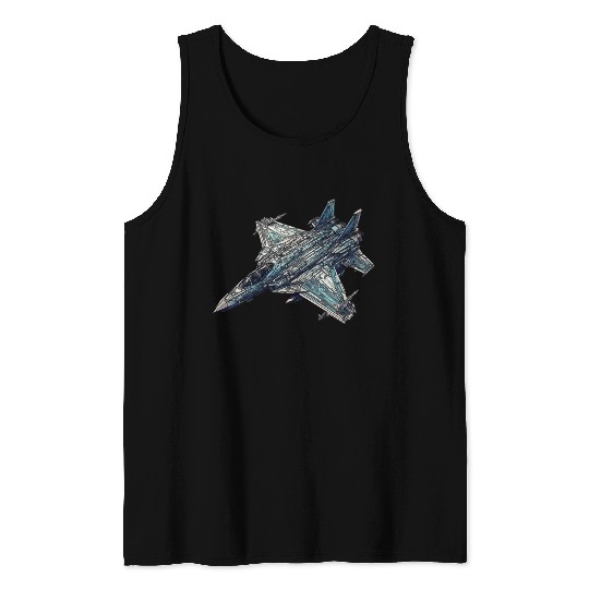 FIghter jet Tank Tops