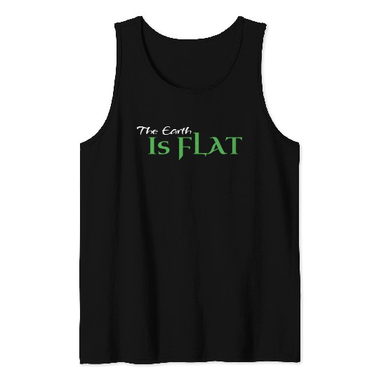 Flat Earth Green Tank Tops