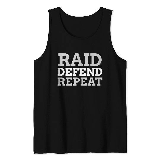 Raid Defend Repeat | Kabaddi Sport Tank Tops