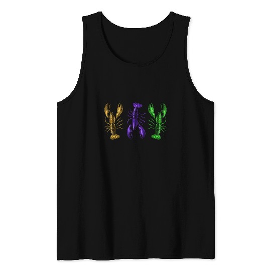 Lobster Mardi Gras Tank Tops