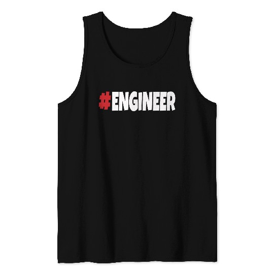 #engineer red&white Tank Tops