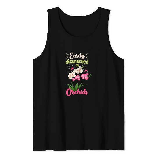 Orchid Flower Lover Art Tank Tops