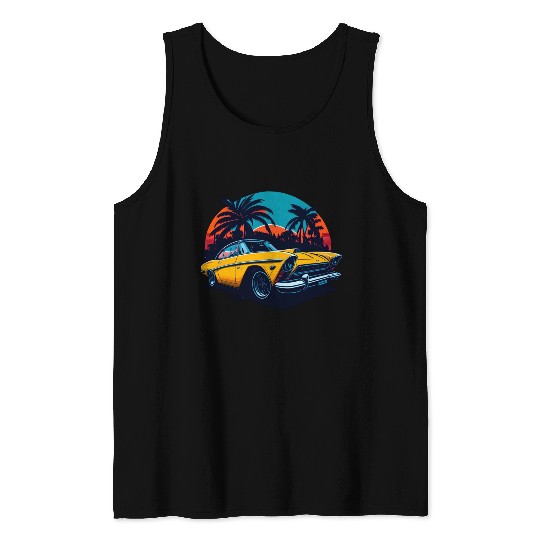 Classic car illustration Tank Tops