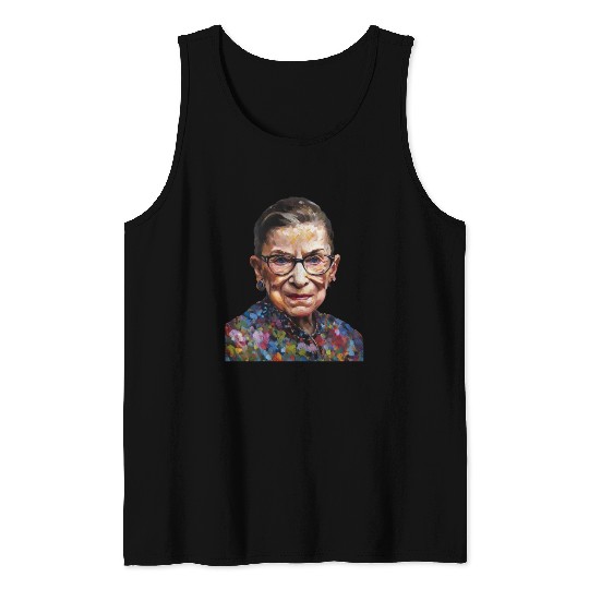 Ruth Bader Ginsburg portrait in a Monet style Tank Tops