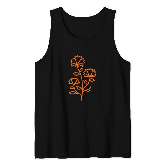 flower line art vector Tank Tops