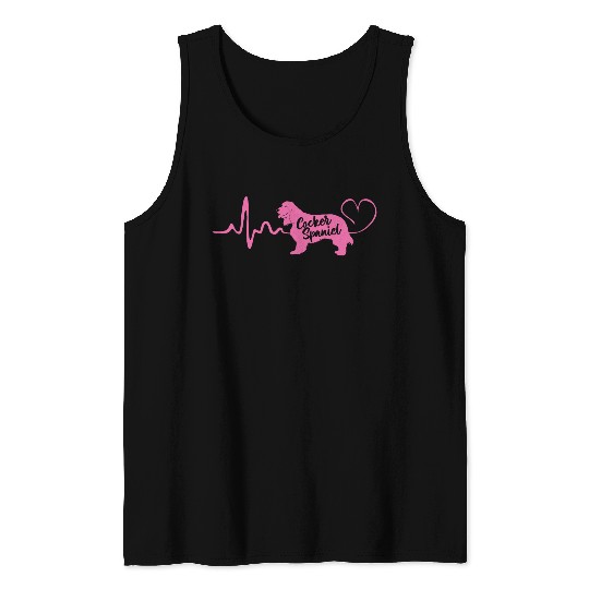 Heartbeat Dog English Cocker Spaniel Tank Tops