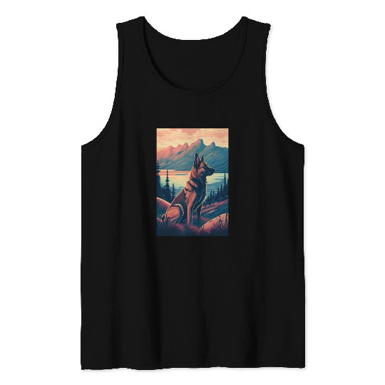 Belgian Malinois Nature Tank Tops