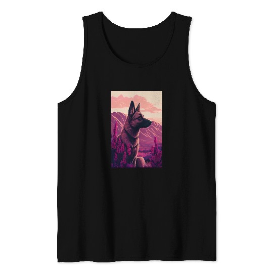 Belgian Malinois Nature Tank Tops