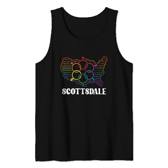 Scottsdale Pride Month Pride Flag LGBT Community L Tank Tops