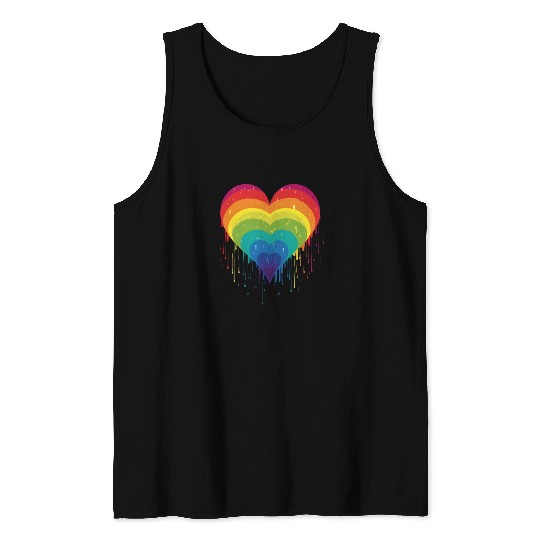 Queer & Loving It: LGBT Rainbow Heart, Supporting Tank Tops