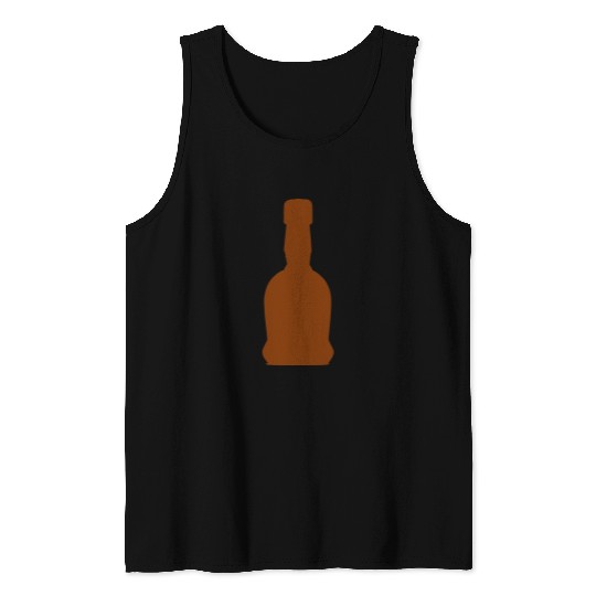 Liquor Bottle Vector Single Color Tank Tops