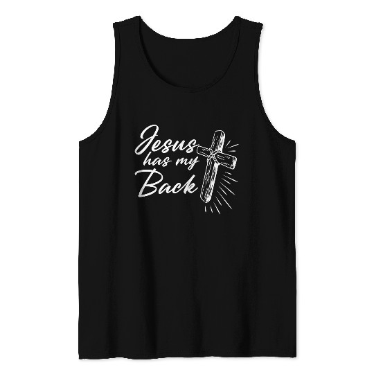 Jesus Has My Back 2 Tank Tops