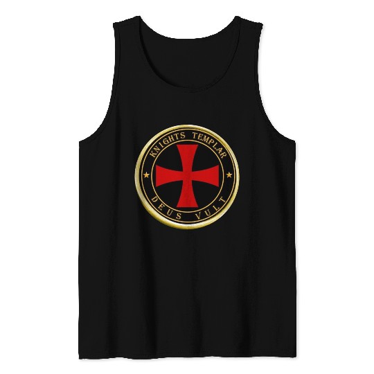 Knights Templar Deus Vult Tank Tops