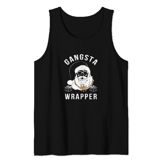 Gangsta Wrapper Gangster Santa Tank Tops