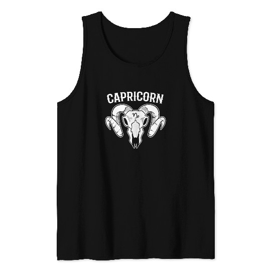 Capricorn Zodiac Sign Tarot Card Reader Tank Tops