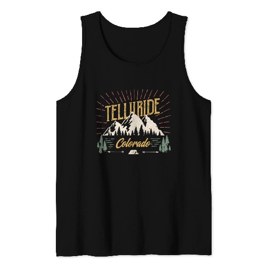 Telluride Colorado Mountain 80S Style Tank Tops