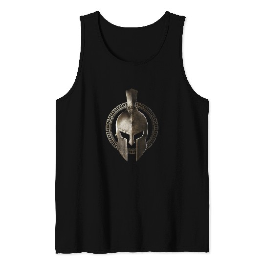 Spartan Helmet Warrior Gladiator Workout Sparta Gr Tank Tops