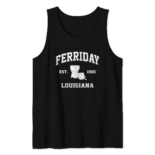 Ferriday Louisiana La State Athletic Style Tank Tops
