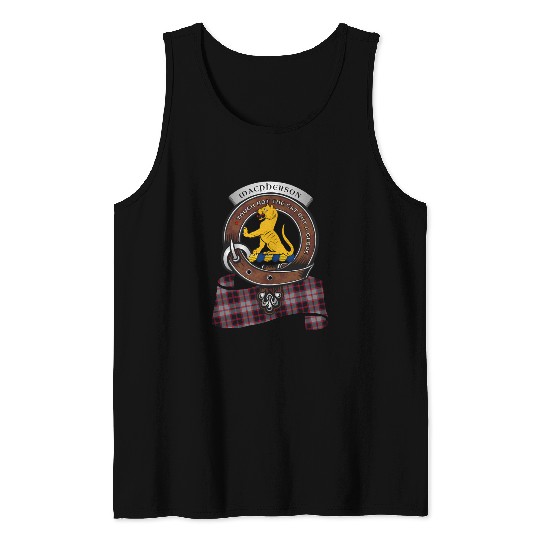 Macpherson Scottish Clan Badge Tartan Tank Tops
