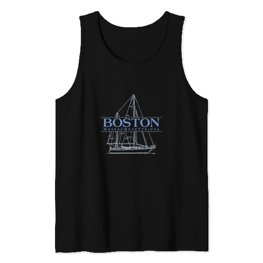 Boston Massachusetts Sailing Tank Tops