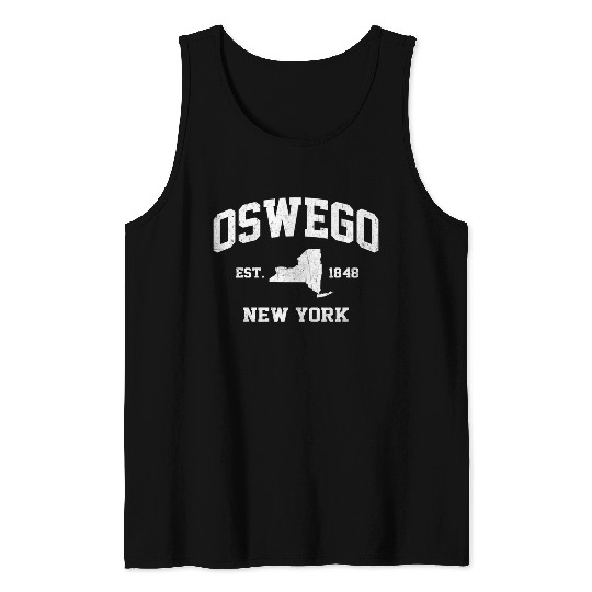 Oswego New York Ny State Athletic Style Tank Tops