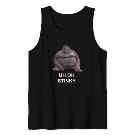 Uh Oh Stinky Poop Le Monke Meme Tank Tops