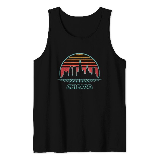 Chicago City yline 80S Style Tank Tops