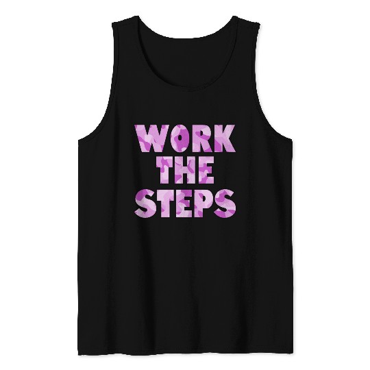 Work the Steps purple camo Tank Tops