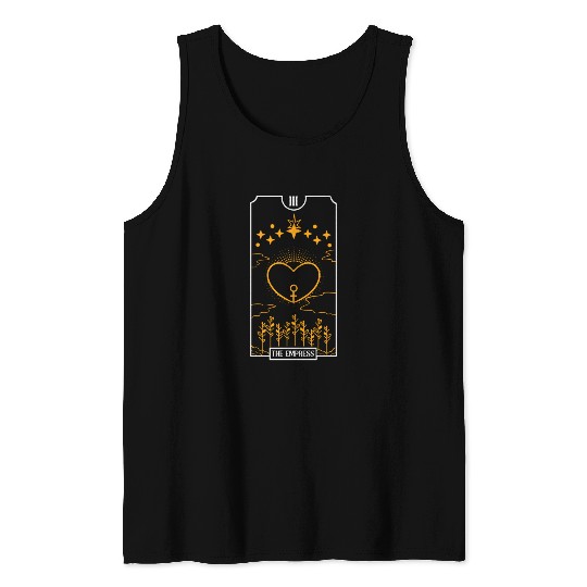 Empress Black Tarot Card Occultism Devil Gothic Tank Tops